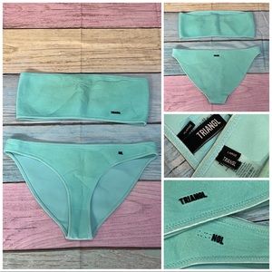 Triangl Velvet Strapless Bikini Set